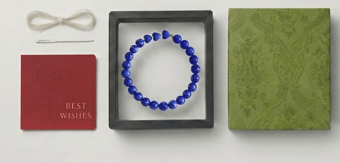 Lapis Lazuli Heart Bead Bracelet