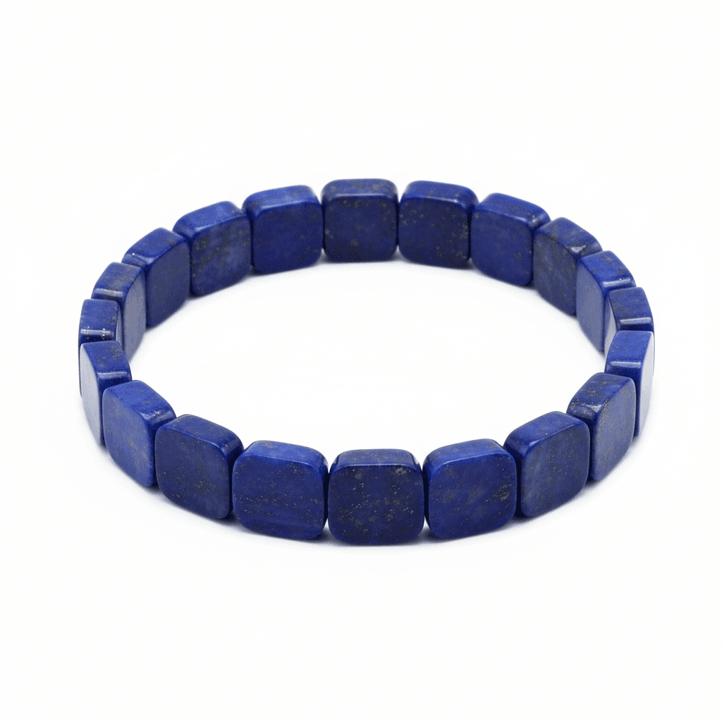 Lapis Lazuli 12mm Square Tile Bracelet